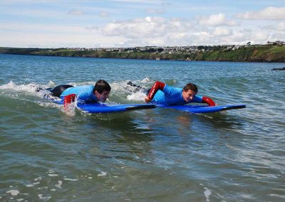 Body Boarding at English Language Ireland summer camp