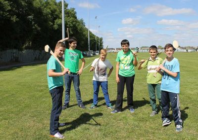 Hurling at English Language Ireland summer camps